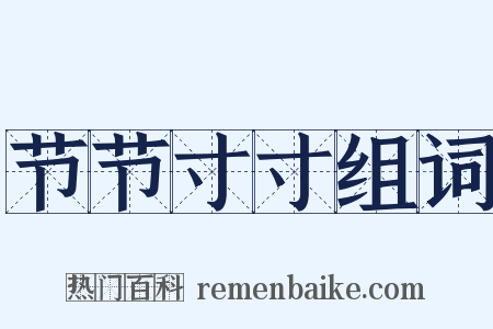 节节寸寸组词是什么意思的图片